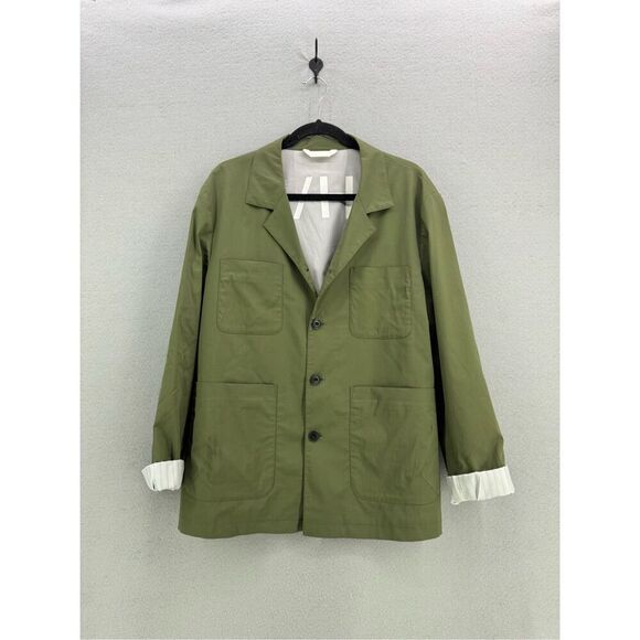 Selected Homme Mens Green Organic Cotton Blend Holdo Hybrid Blazer Jacket 44R - Picture 2 of 15